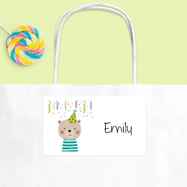 Fun Party Bear - Party Bag & Sticker - Pack of 10