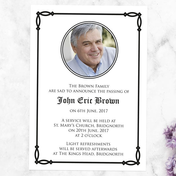 Funeral Invitations - Celtic Frame