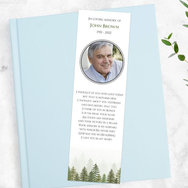 Funeral Bookmark - Forest Walk