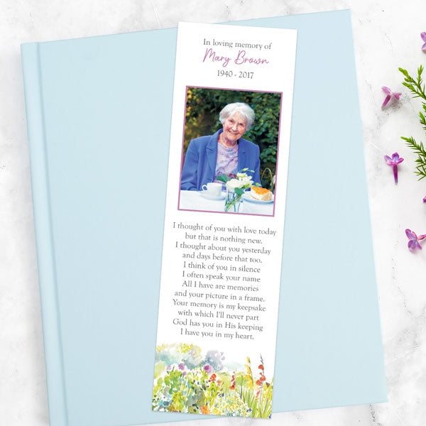 Funeral Bookmark - Watercolour Wildflowers