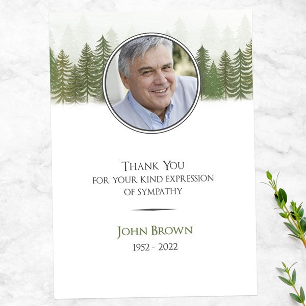 Funeral Thank You Cards - Forest Walk