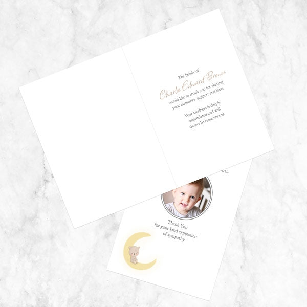 Funeral Thank You Cards - Bear & Moon
