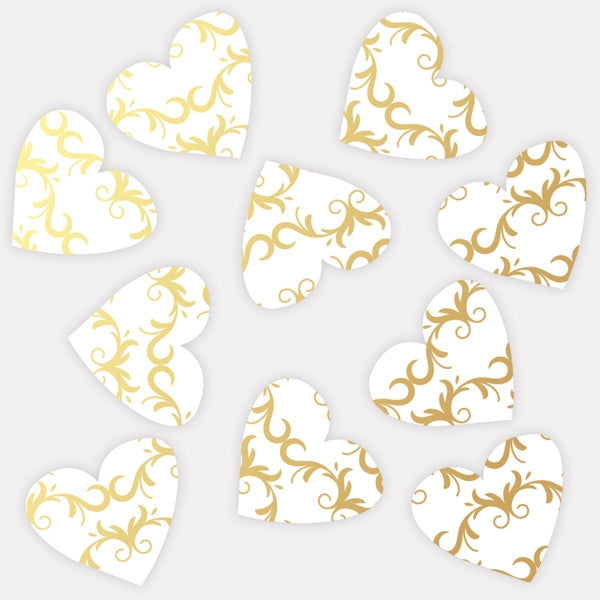 Elegant Monogram - Foil Heart Table Confetti