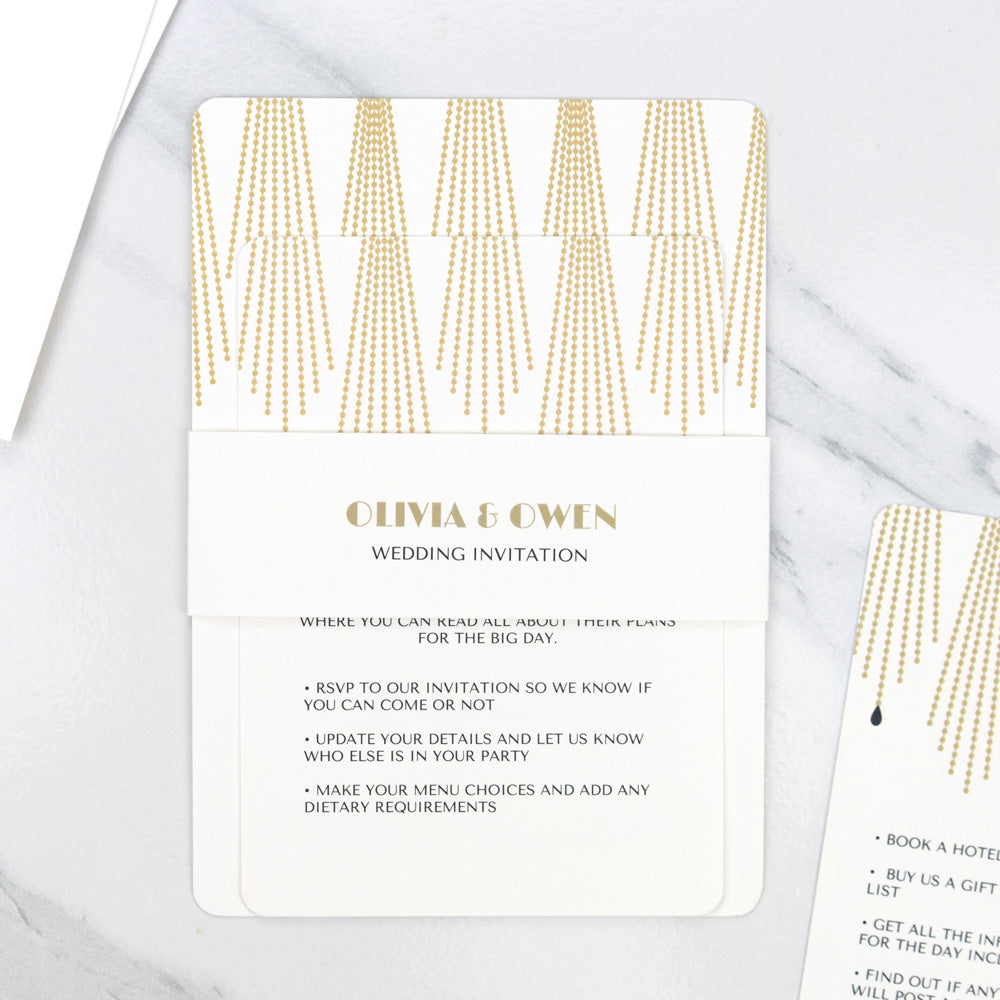 Gatsby - Wedding Invitation & Information Card Suite