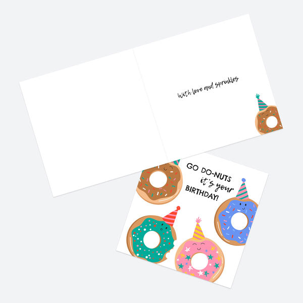 General Birthday Card - Doughnuts - Go Do-nuts It's Your Birthday