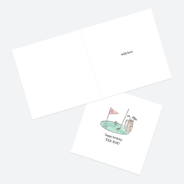 General Birthday Card - Golf - Happy Birthday Tee You