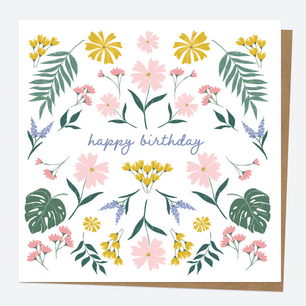 General Birthday Card - Summer Botanicals - Delicate Flowers