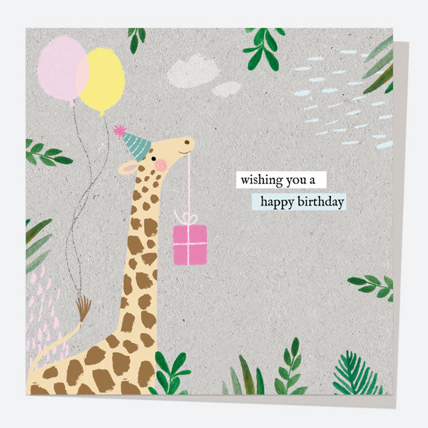 General Birthday Card - Wild At Heart - Giraffe - Happy Birthday