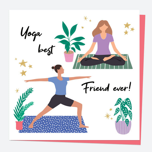 General Birthday Card - Yoga - Yoga Best Friend Ever