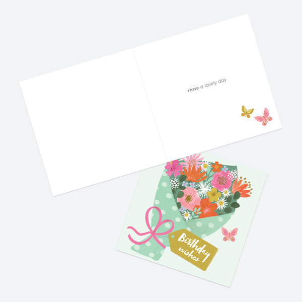 General Birthday Card - Beautiful Blooms - Bunch - Birthday Wishes