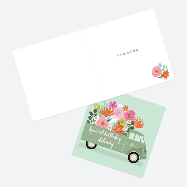 General Birthday Card - Beautiful Blooms - Van - Birthday Delivery