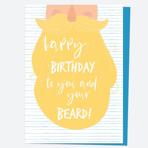General Birthday Card - Blond Beard