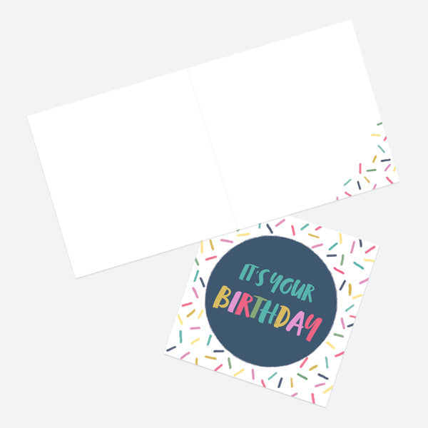 General Birthday Card - Bright Pastels - Sprinkles - Happy Birthday