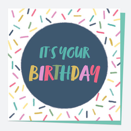 General Birthday Card - Bright Pastels - Sprinkles - Happy Birthday