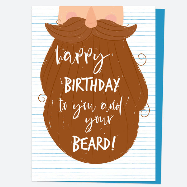 General Birthday Card - Brown Beard