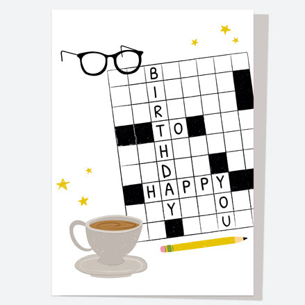 General Birthday Card - Crossword Puzzle