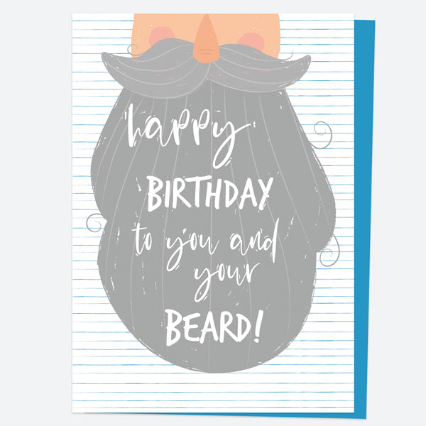 General Birthday Card - Grey Beard