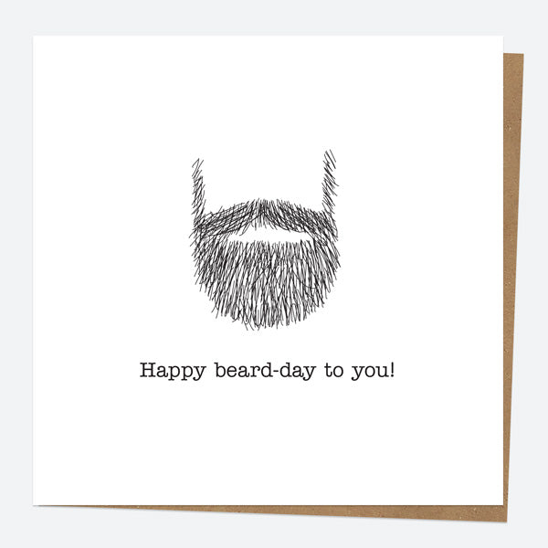 General Birthday Card - Hand Drawn Funnies - Beard - Beard-day
