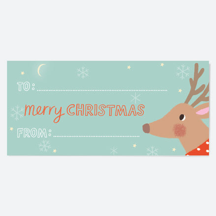 Delivering Presents - Reindeer - Gift Labels - Pack of 12