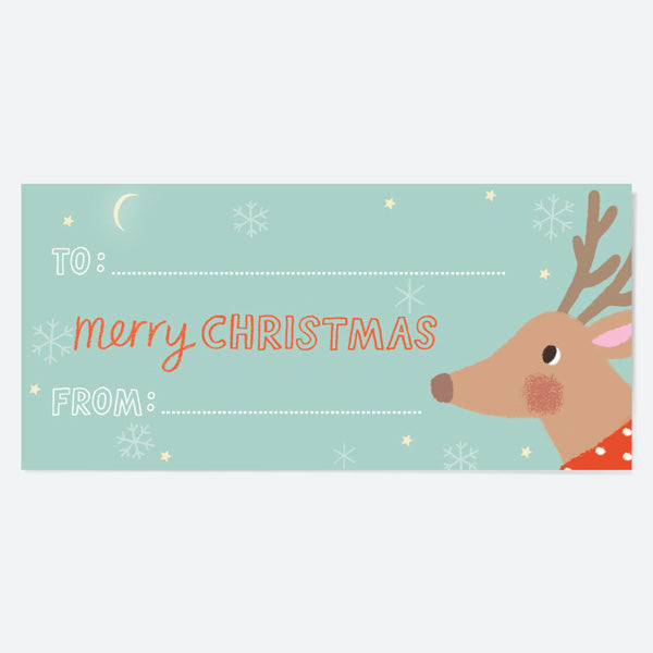 Delivering Presents - Reindeer - Gift Labels - Pack of 12
