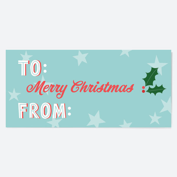 Yuletide Typography - Gift Labels - Pack of 12 - Fast Delivery at Dotty ...