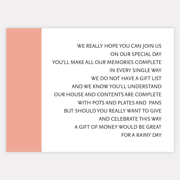 Colour Block Typography Gift Poem Card - Fast Delivery at Dotty About Paper