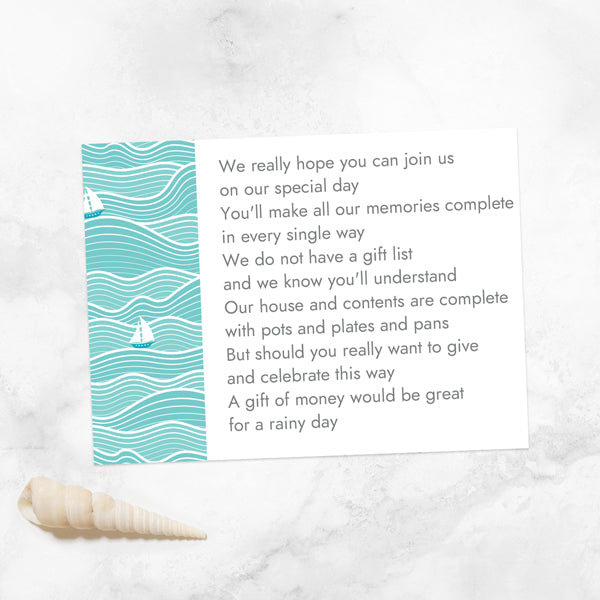 Sail Away With Me - Gift Poem Cards