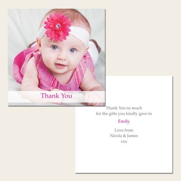 Thank You - Use Own Photo Girls - Pack of 10