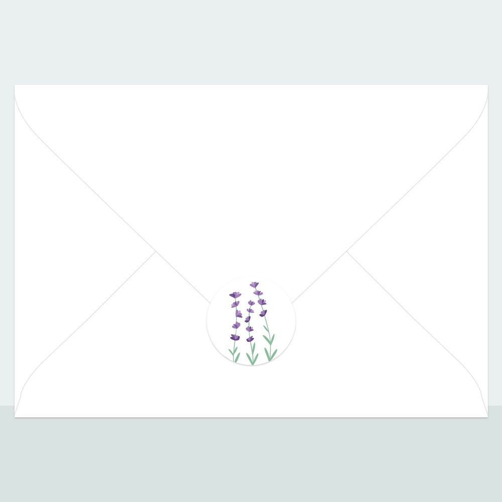 Lavender Field - Envelope Seal - Pack of 70