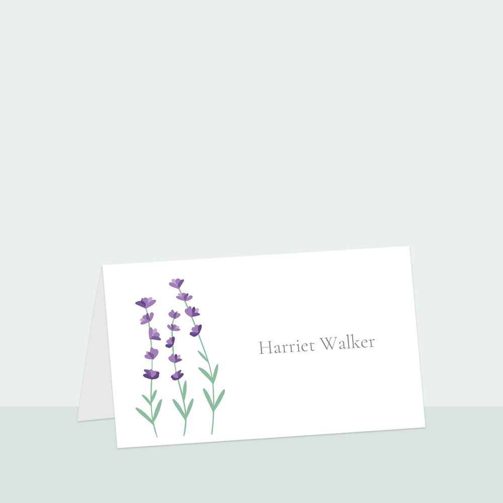 Lavender Field - Iridescent Place Card