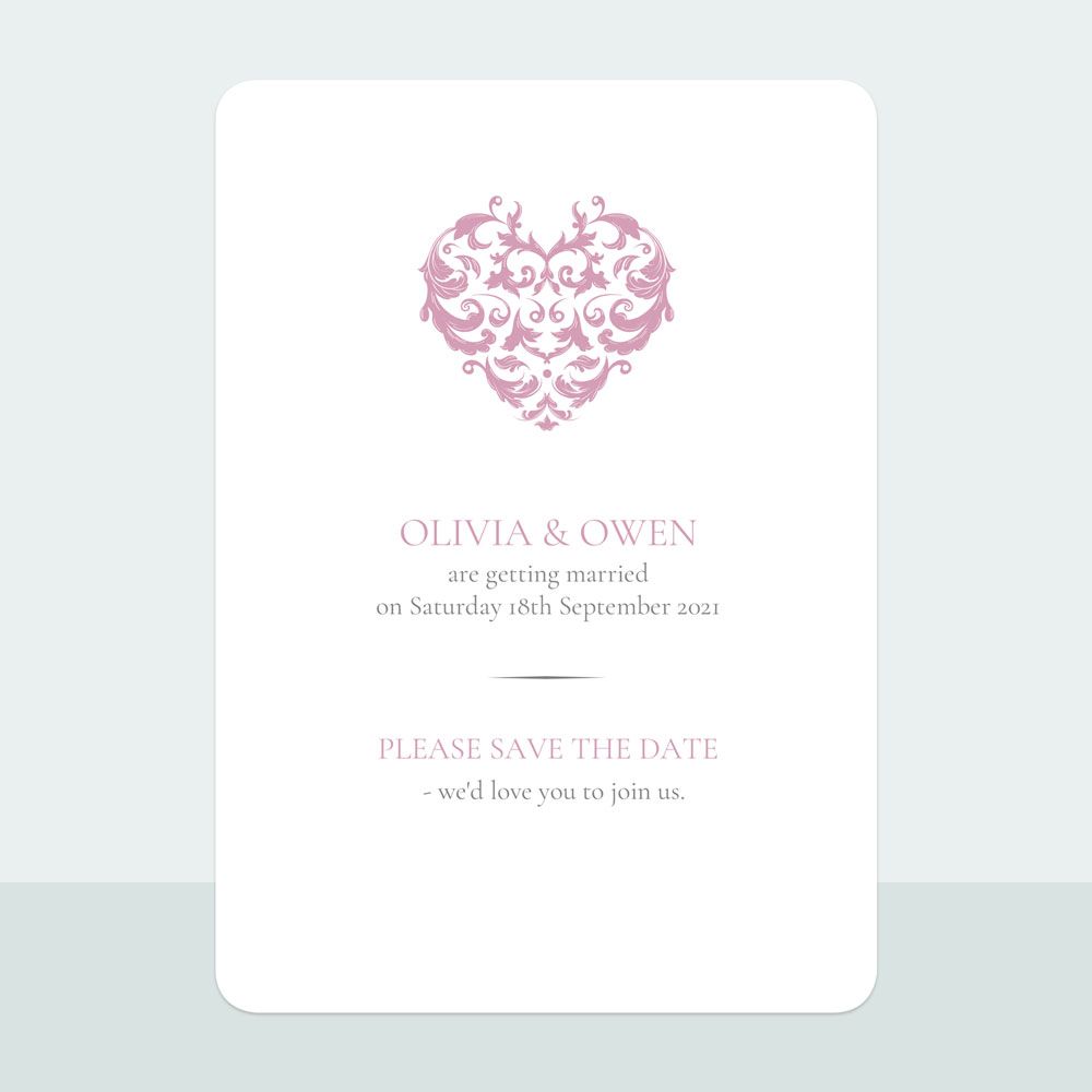 Baroque Heart - Save the Date Cards