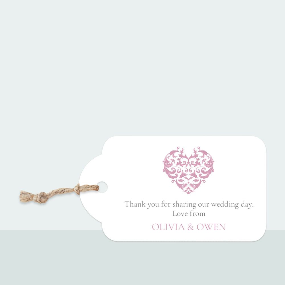 Baroque Heart - Favour Tag
