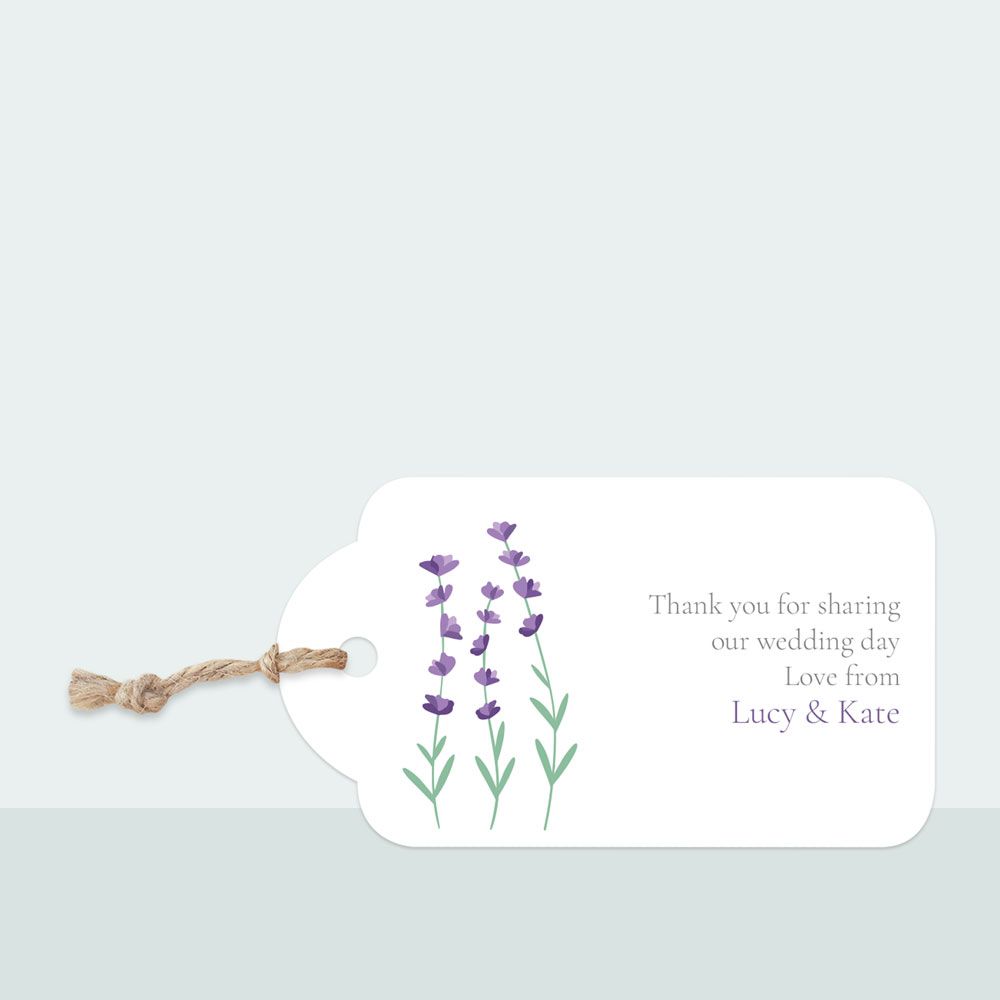 Lavender Field - Iridescent Favour Tag