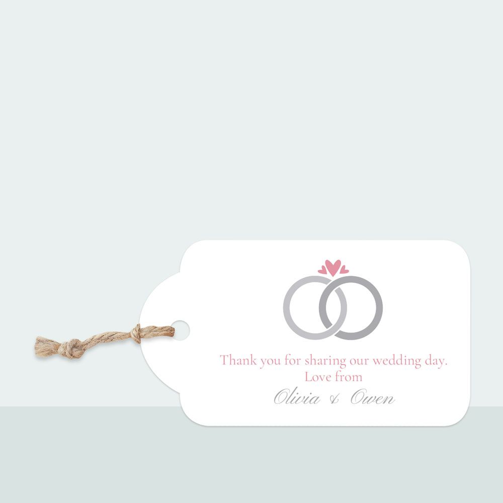 Wedding Rings - Favour Tag
