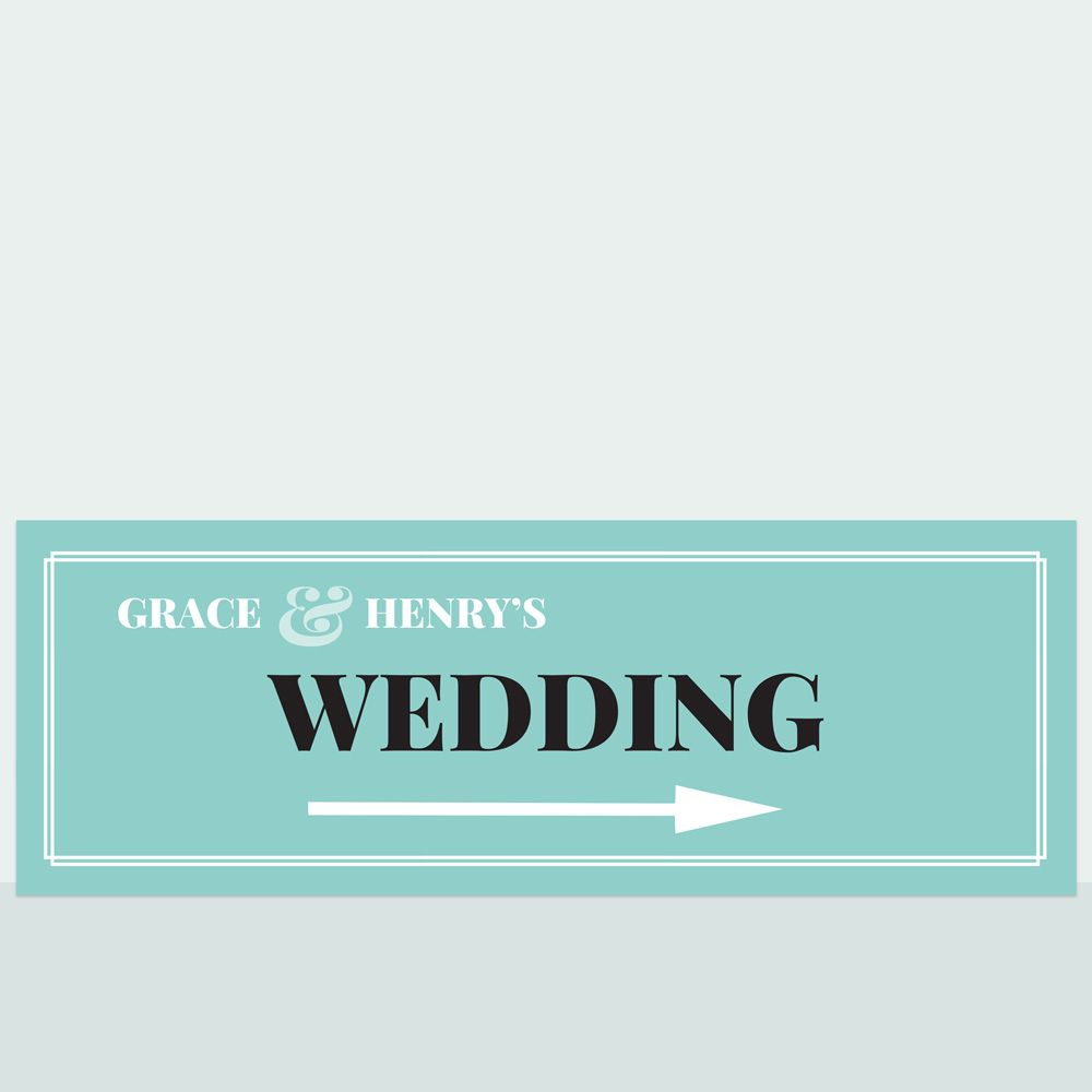 Chic Typography Bespoke - Arrow Wedding Sign