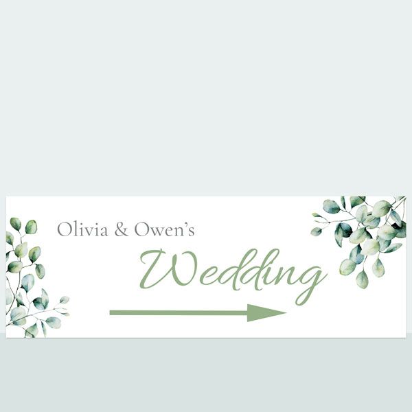 Eucalyptus - Arrow Wedding Sign