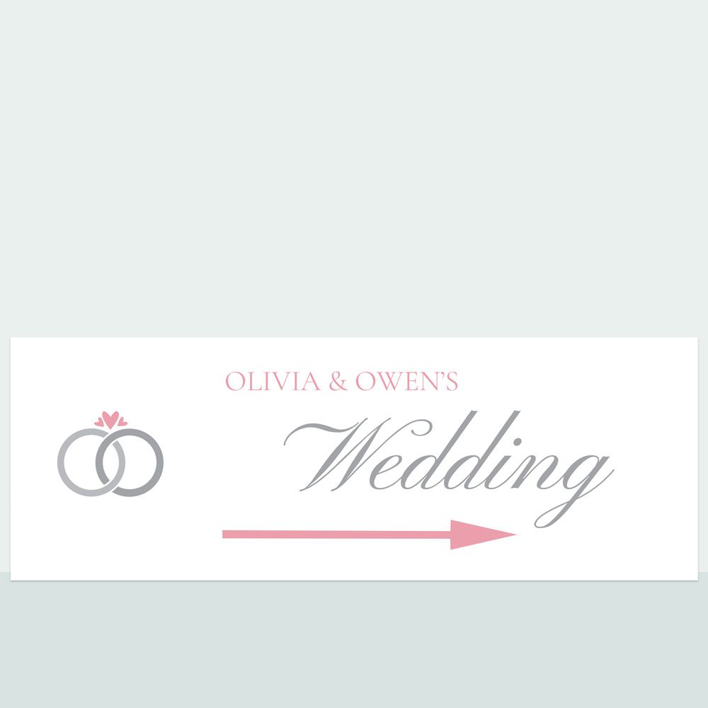 Wedding Rings - Arrow Wedding Sign