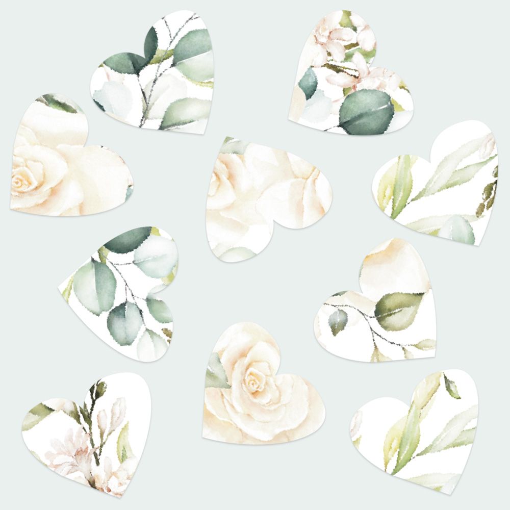 White Roses - Table Confetti