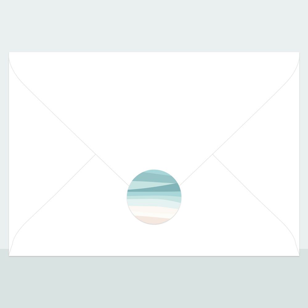 Abstract Beach - Envelope Seal - Pack of 70