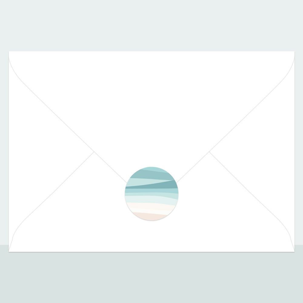 Abstract Beach - Envelope Seal - Pack of 70 - Fast Delivery at Dotty ...