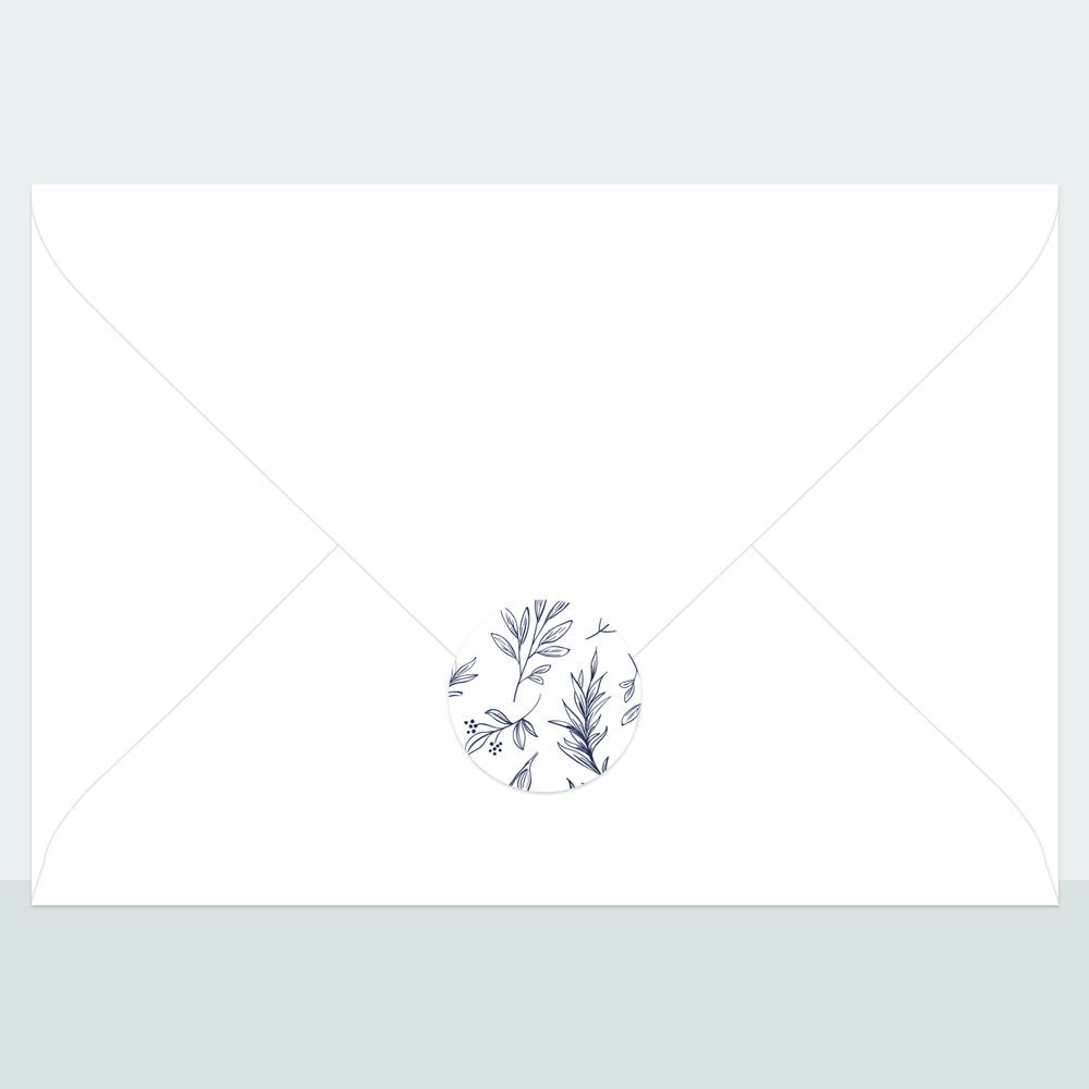 Blossom Sketch - Envelope Seal - Pack of 70