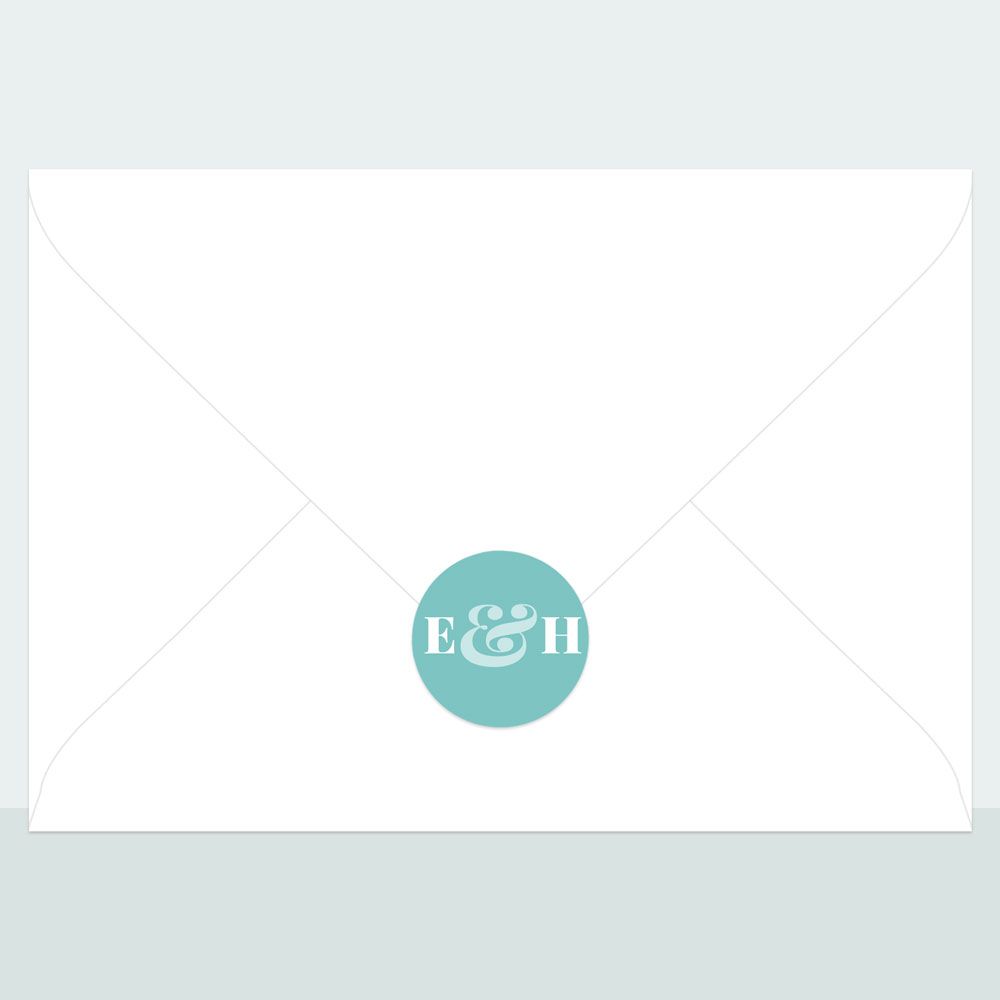 Chic Typography Bespoke - Envelope Seal - Pack of 70