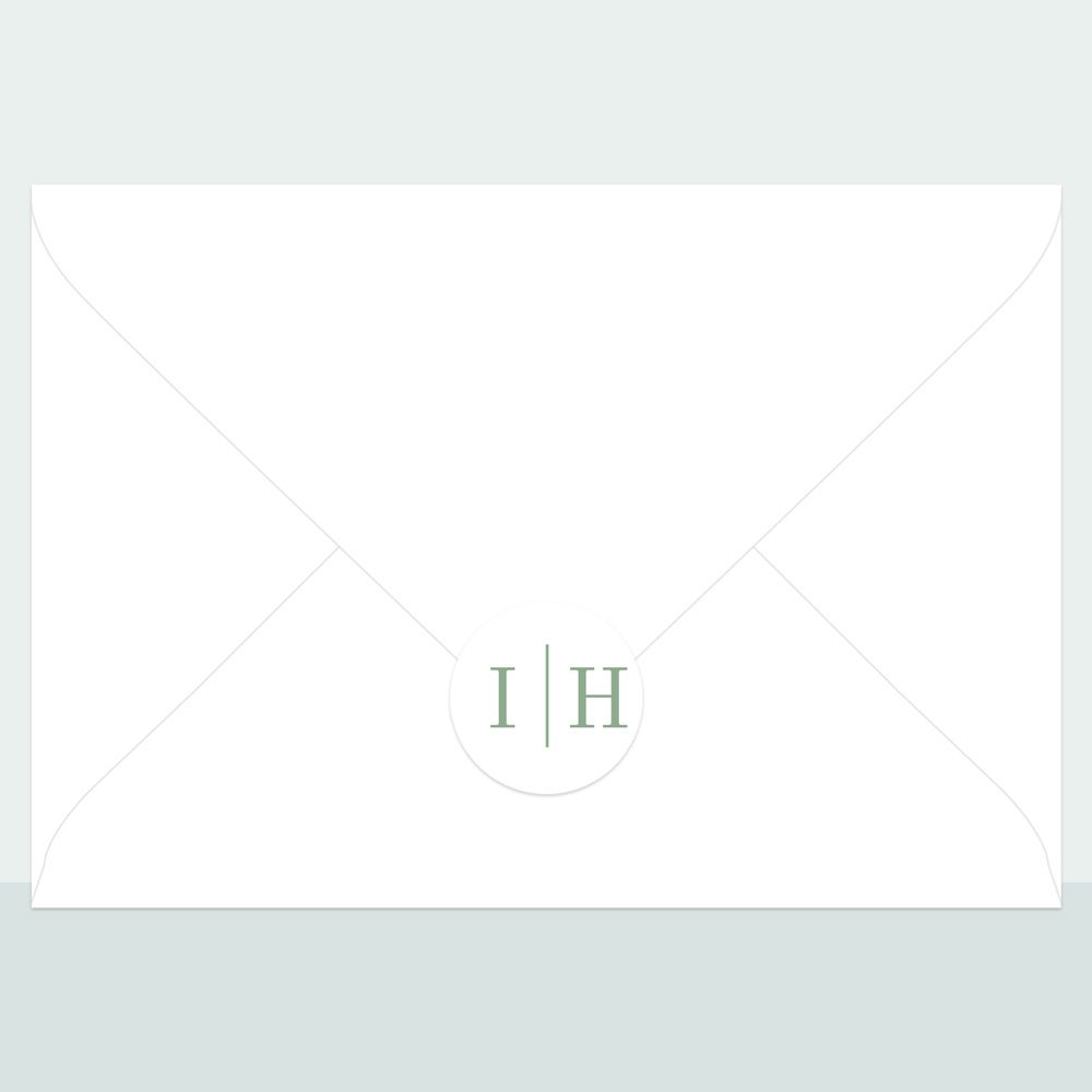 Classic Modern Monogram - Envelope Seal - Pack of 70