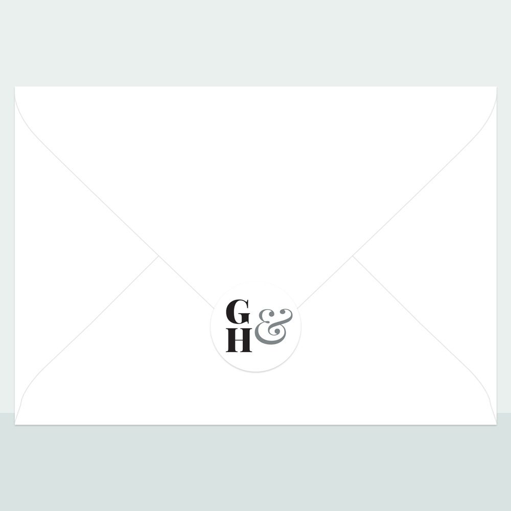 Classic Monogram - Envelope Seal - Pack of 70