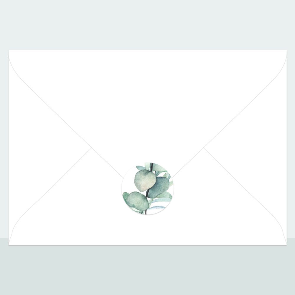 Greenery Garland - Envelope Seal - Pack of 70