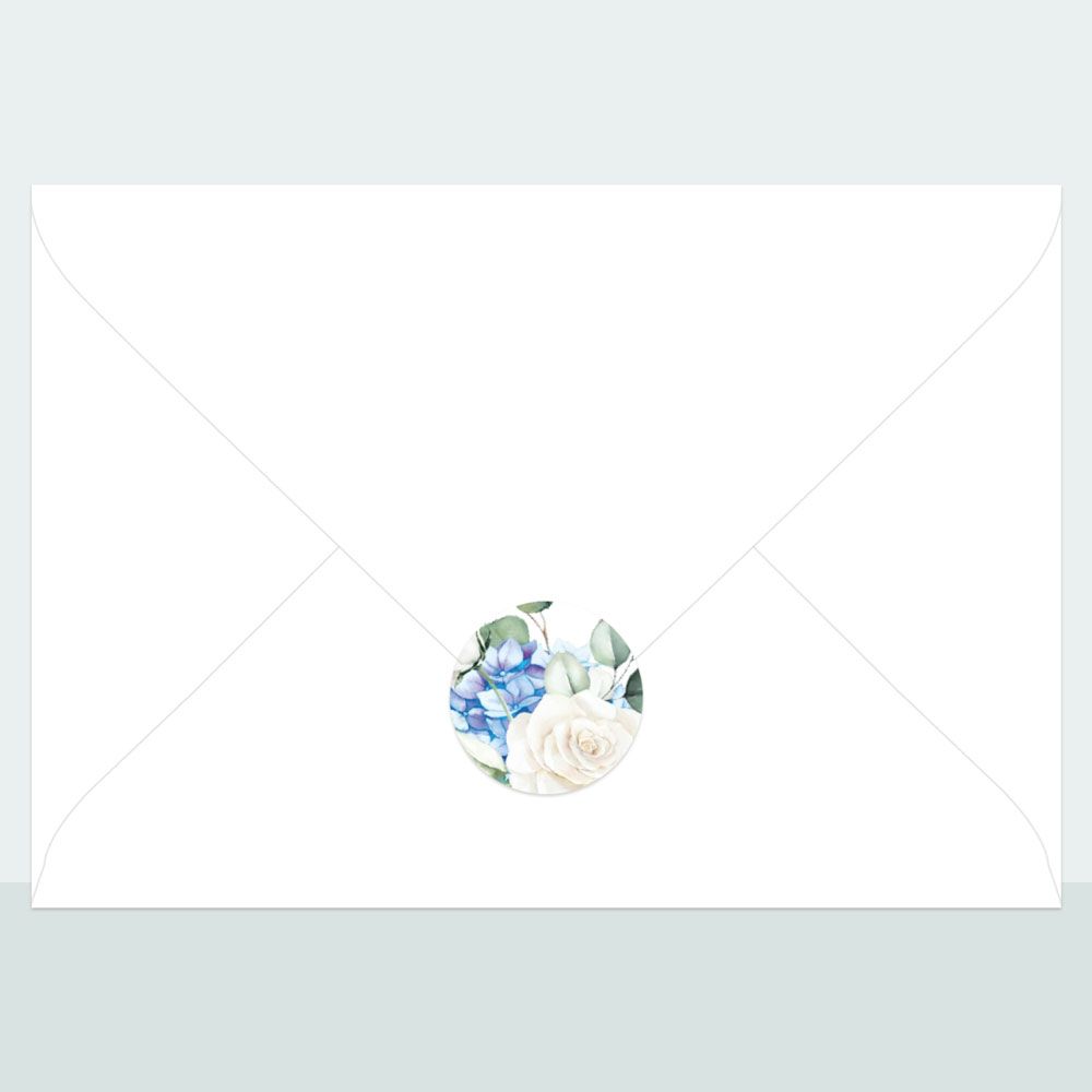 Hydrangea Bouquet - Envelope Seal - Pack of 70