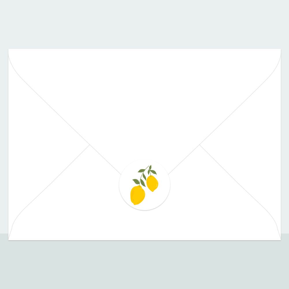Lemons - Envelope Seal - Pack of 70