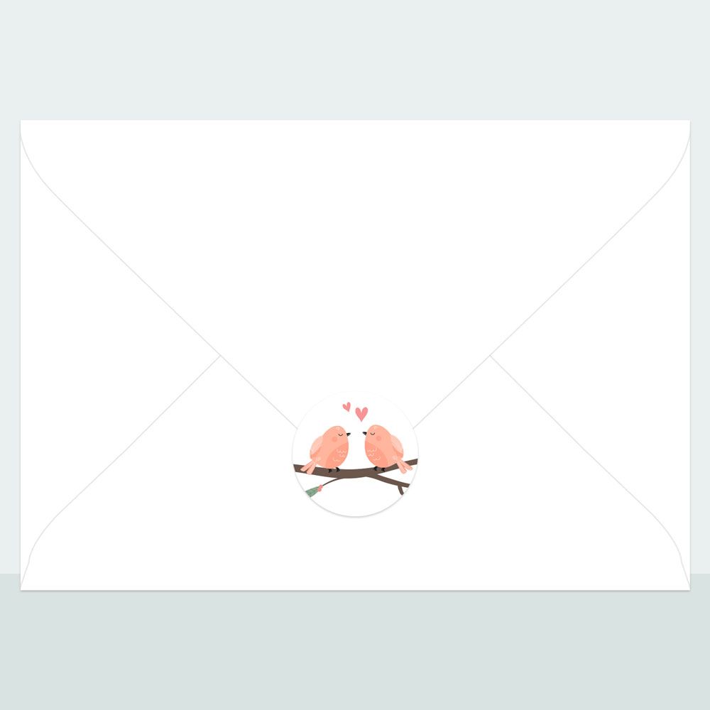 Love Birds - Envelope Seal - Pack of 70