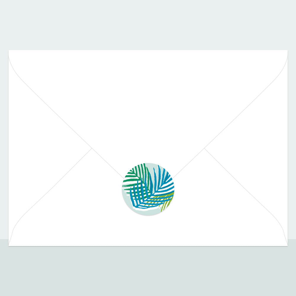 Tropical Palm - Envelope Seal - Pack of 70