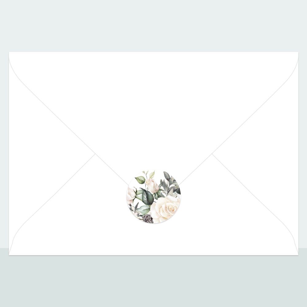 Winter Bouquet - Envelope Seal - Pack of 70